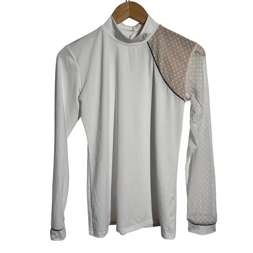 Cavalliera Modern Dame Long Sleeve Show Shirt Women XL White Sport Active Spring
